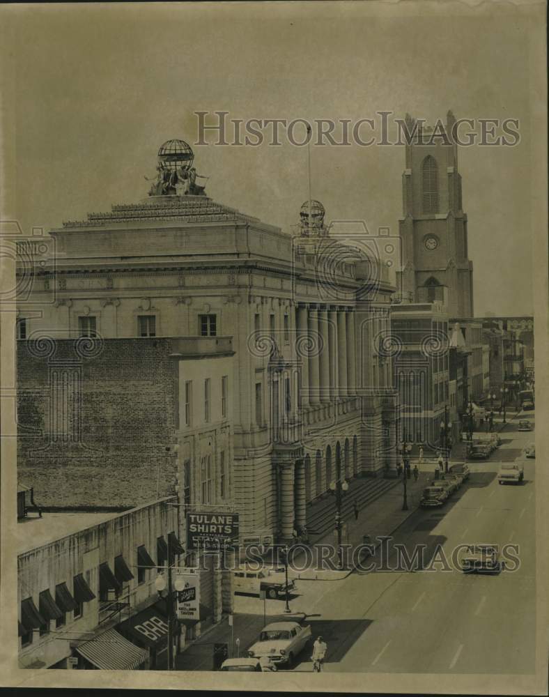 1963 Press Photo Old post office building in Louisiana on Camp Street