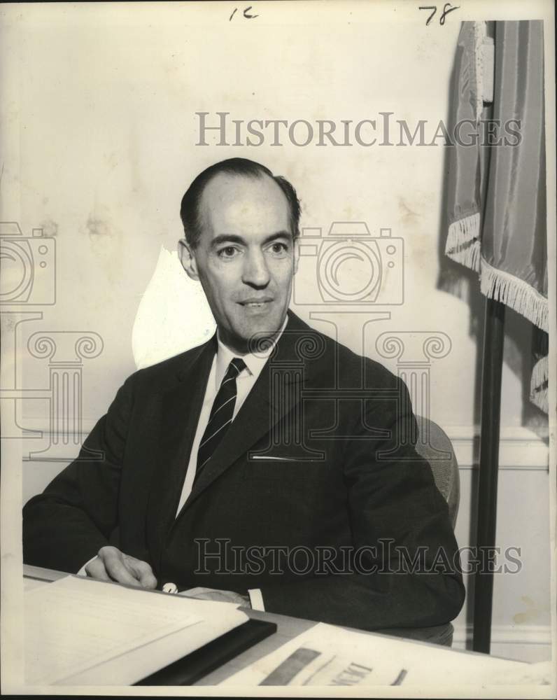 1961 Press Photo Robert Picquet, New Orleans French consul-general- Historic Images