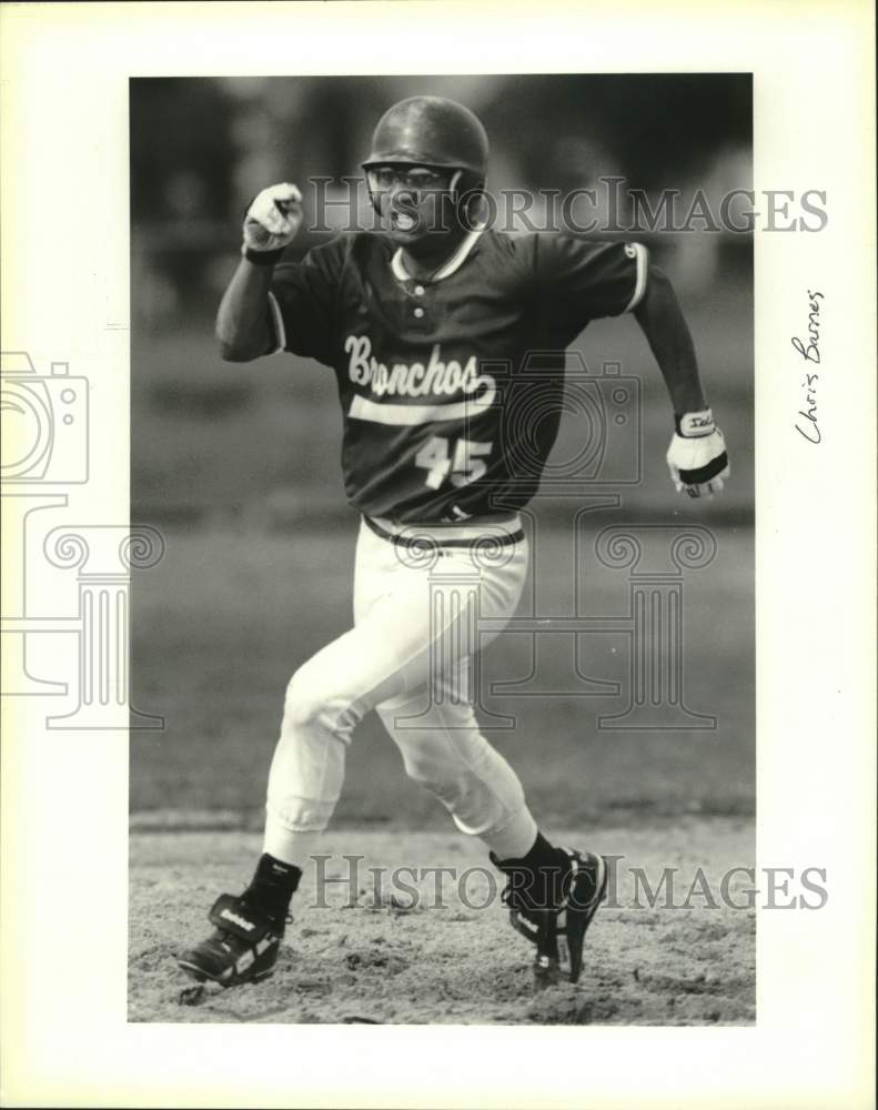 Press Photo Chris Barnes, Port Sulphur baseball player- Historic Images