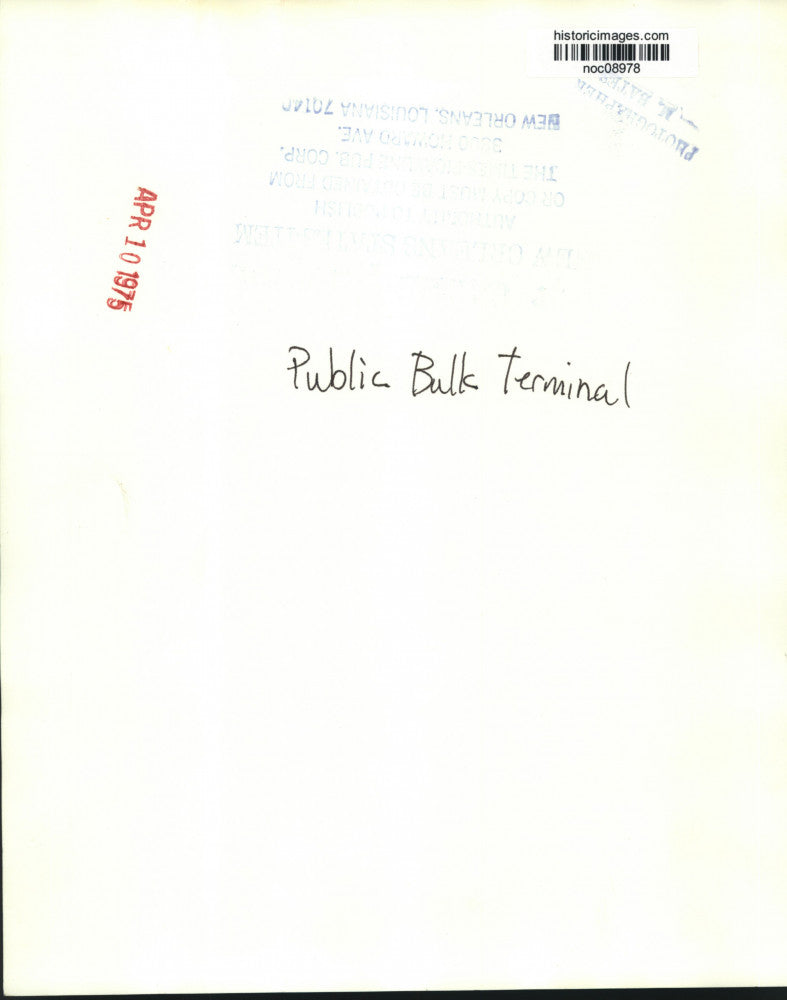 1975 Press Photo On Board Ship At Public Bulk Terminal - noc08978