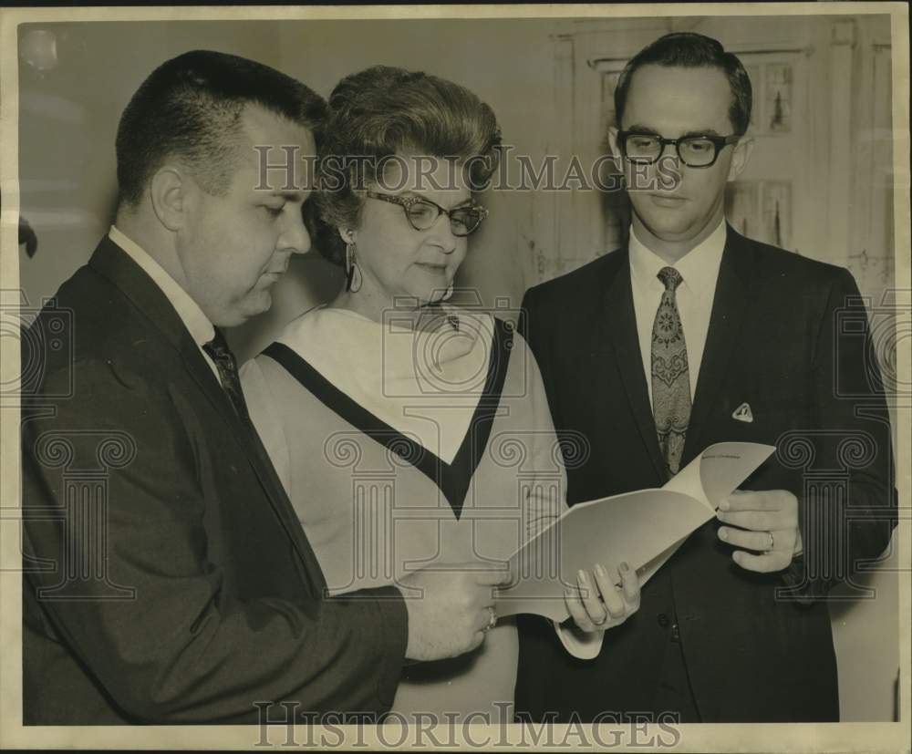 1967 Press Photo Ray Ashworth, Dora Huston, Dennis Popp, in Louisiana
