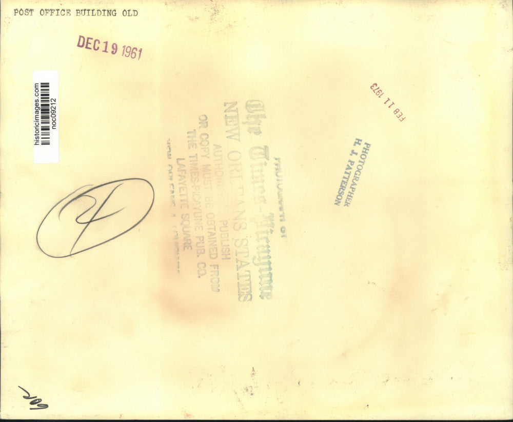 1961 Press Photo Post Office building, interior - noc09212