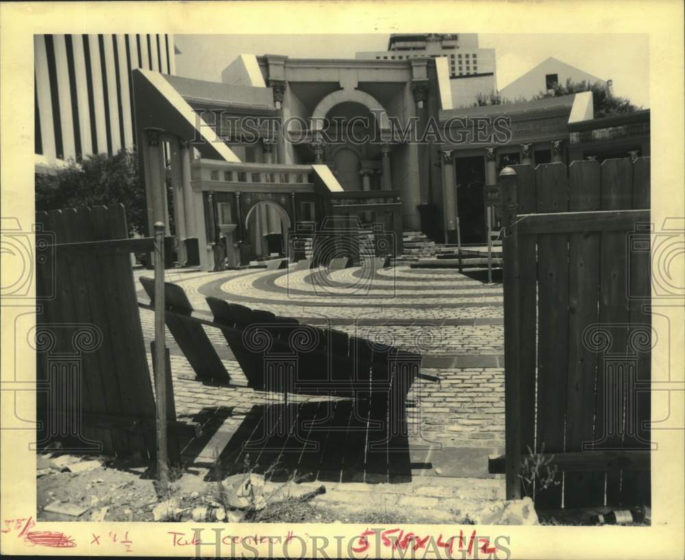 1990 Press Photo Piazza d&#39;Italia - Fountains and Plaza in New Orleans- Historic Images