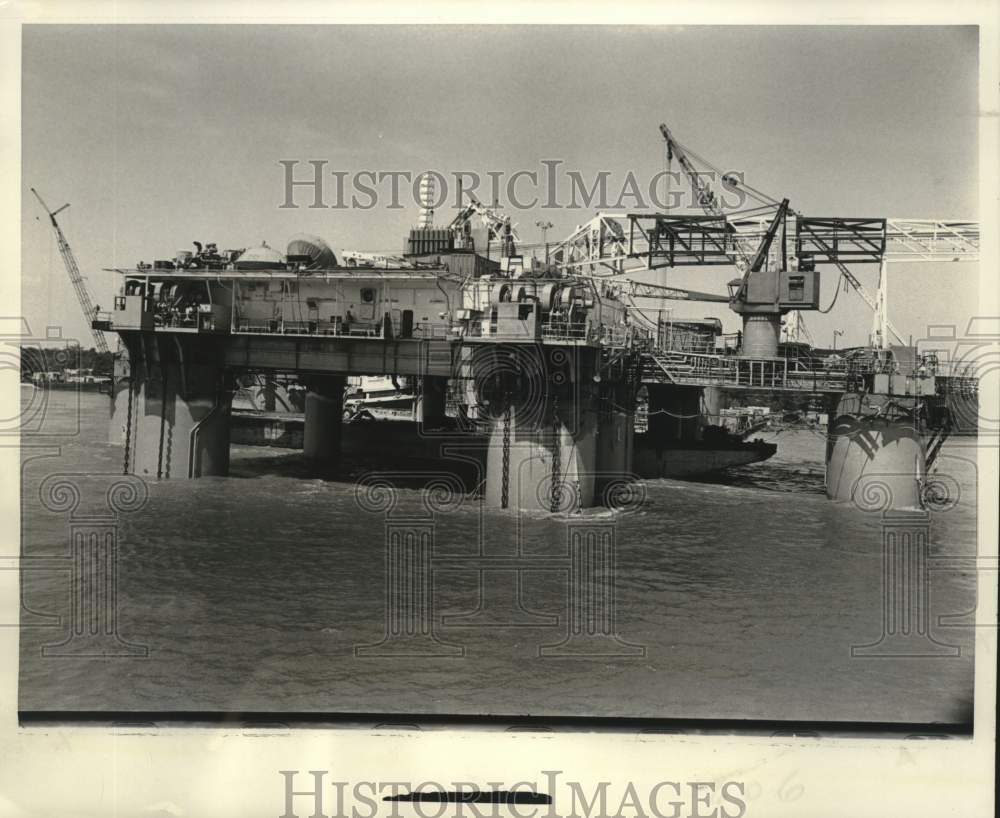 1973 Press Photo Ocean Rover christened at Avondale, Belle Chasse - noc09364