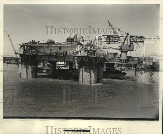 1973 Press Photo Ocean Rover christened at Avondale, Belle Chasse - noc09364