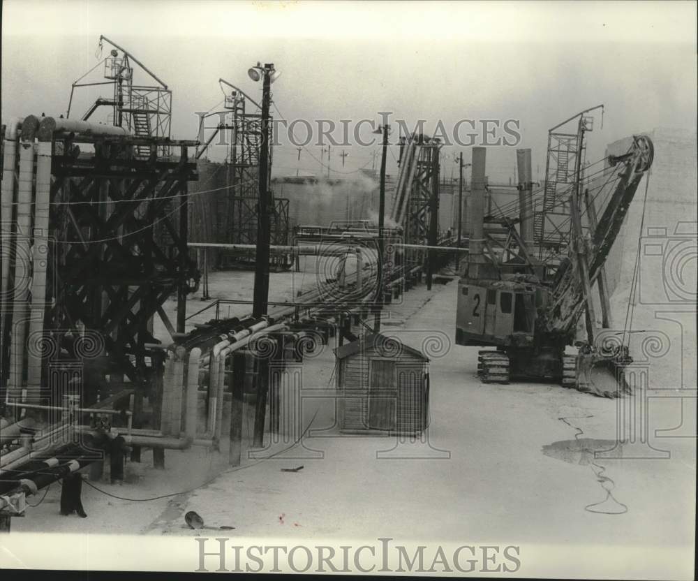 1976 Press Photo Mining operation in Port Sulphur, Louisiana - Historic Images