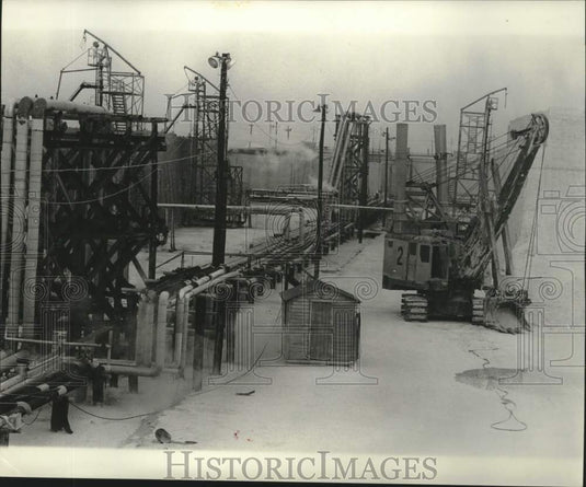 1976 Press Photo Mining operation in Port Sulphur, Louisiana - Historic Images