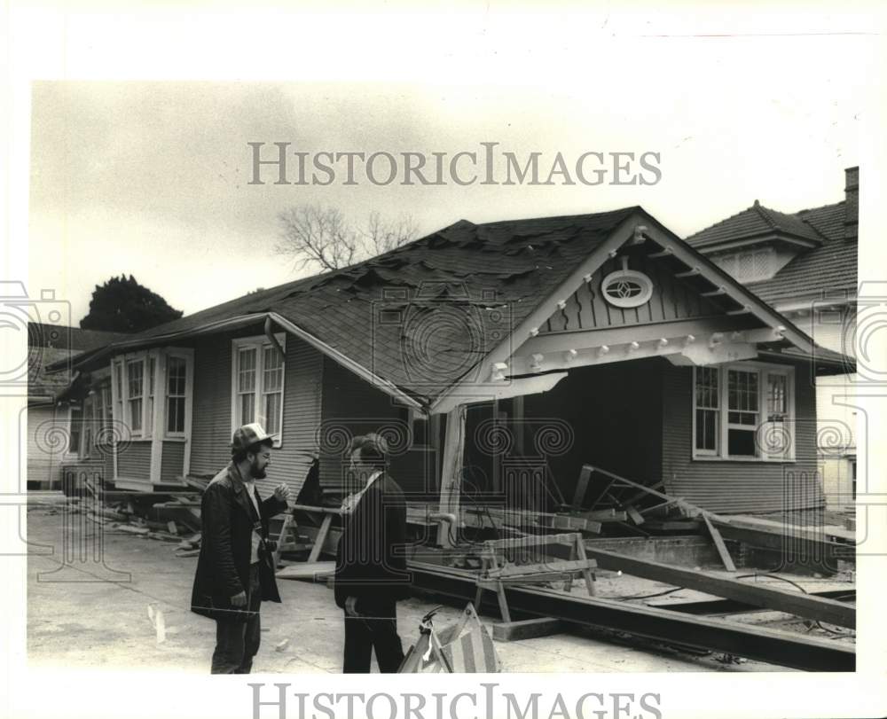 1986 Press Photo New Orleans - Collapsed House on Canal Street- Historic Images