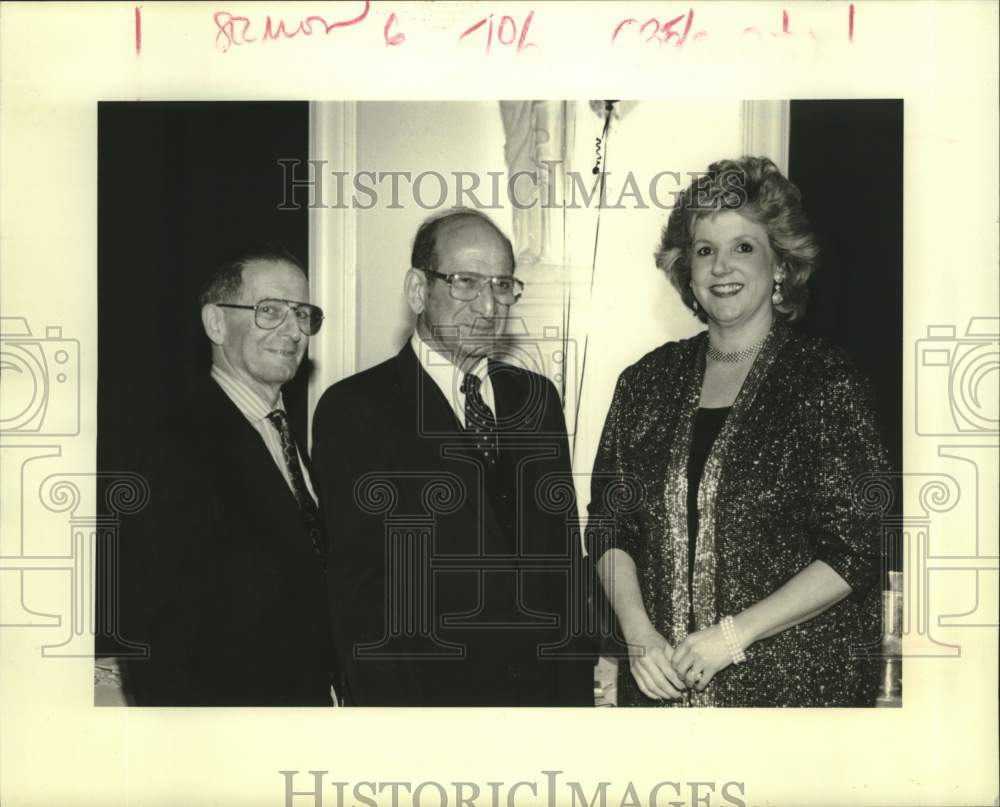 1989 Press Photo Joseph, Elias &amp; Annette N. Rau attending the Hadassah Party - Historic Images