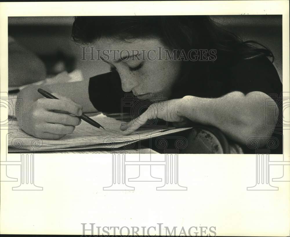 1985 Press Photo Future Problem Solvers Club member Jackie Bond - Historic Images