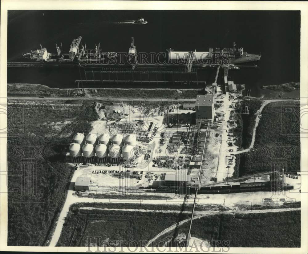 1967 Press Photo Aerial view of bulk storage area - noc10055