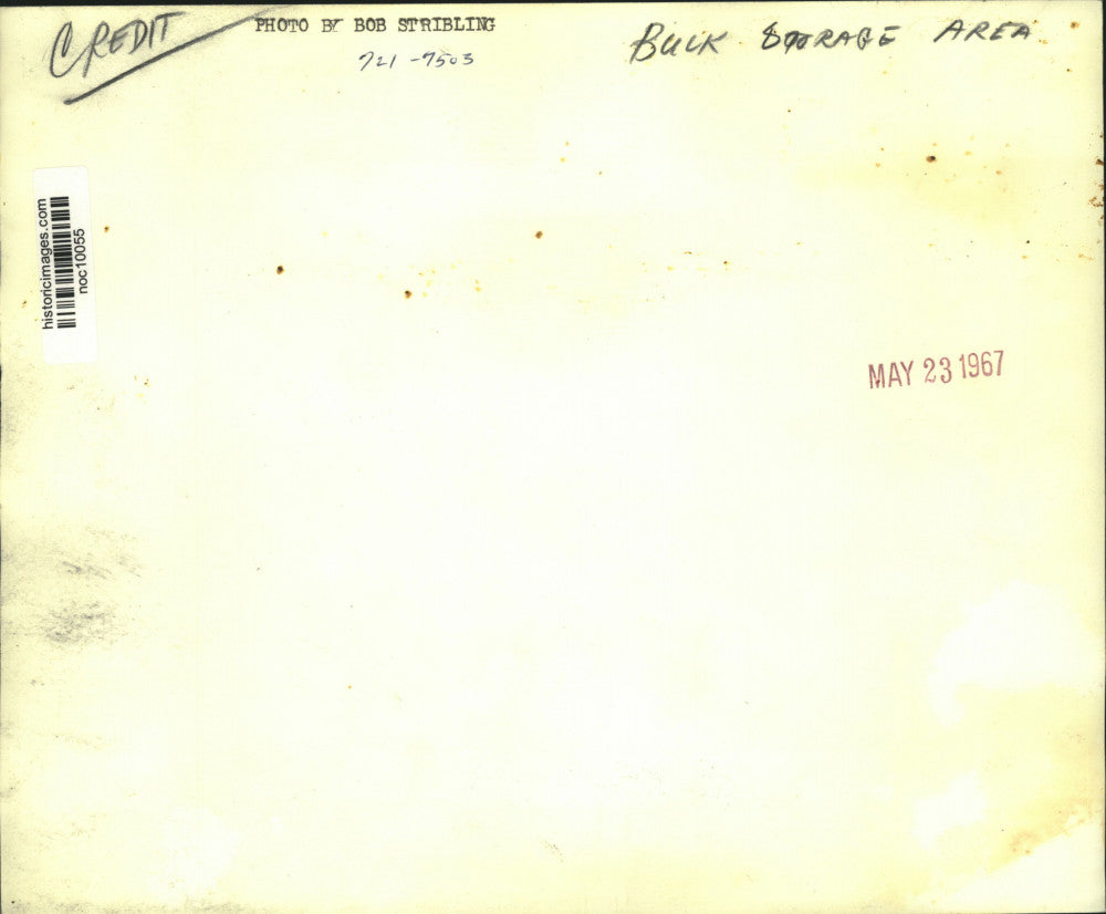 1967 Press Photo Aerial view of bulk storage area - noc10055