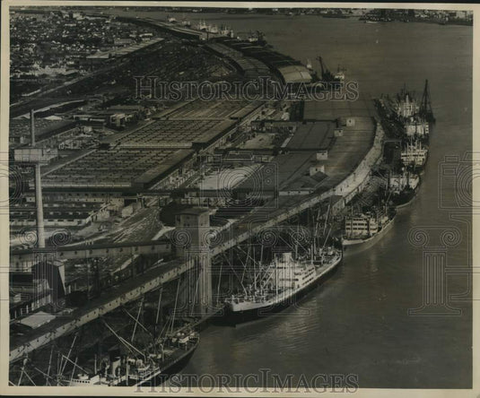 1963 Press Photo Public Commodity Warehouse air view on Foreign Trade Zone No. 2