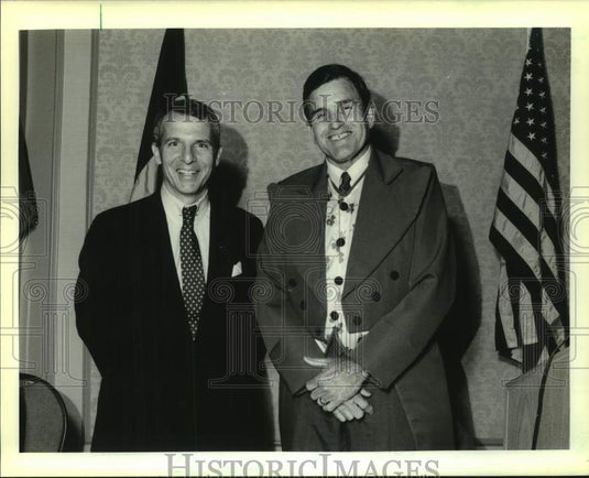 1990 Press Photo Mike Read & Peter Quirk at United Way Kickoff - Historic Images