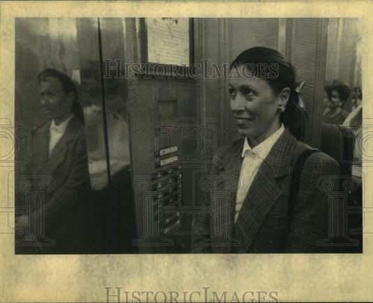 Press Photo Marilyn Tucker Quayle en route to speak at Mercy Baptist luncheon- Historic Images