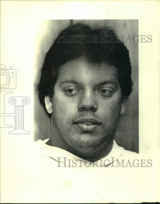 1985 Press Photo John Curtia School River Ridge Football Players - noc11005- Historic Images