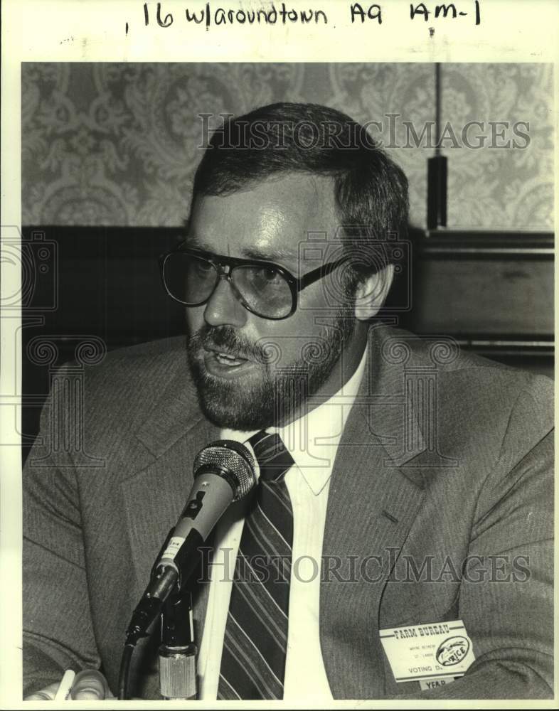 1984 Press Photo Wayne Reiners at Louisiana Farm Bureau Federation convention- Historic Images