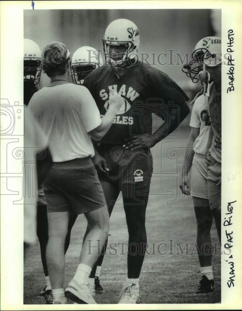 1990 Press Photo Shaw football player Pat Riley - Historic Images