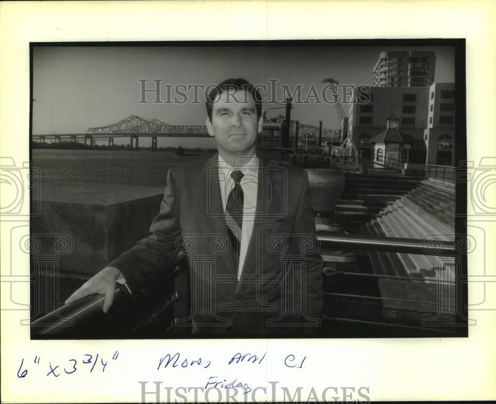 1989 Press Photo Mark R. Reynolds, Director of Marketing at New Orleans Port- Historic Images