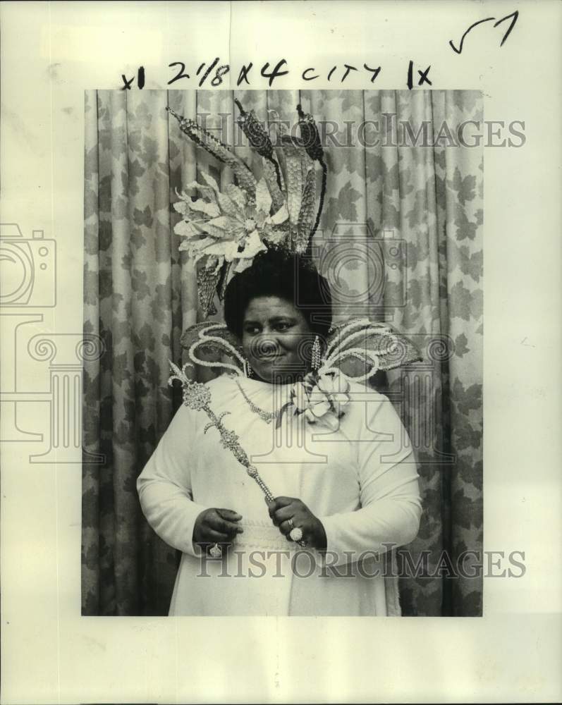 1976 Press Photo Krewe of Aida - Ethel Stanford, Queen of Ball- Historic Images