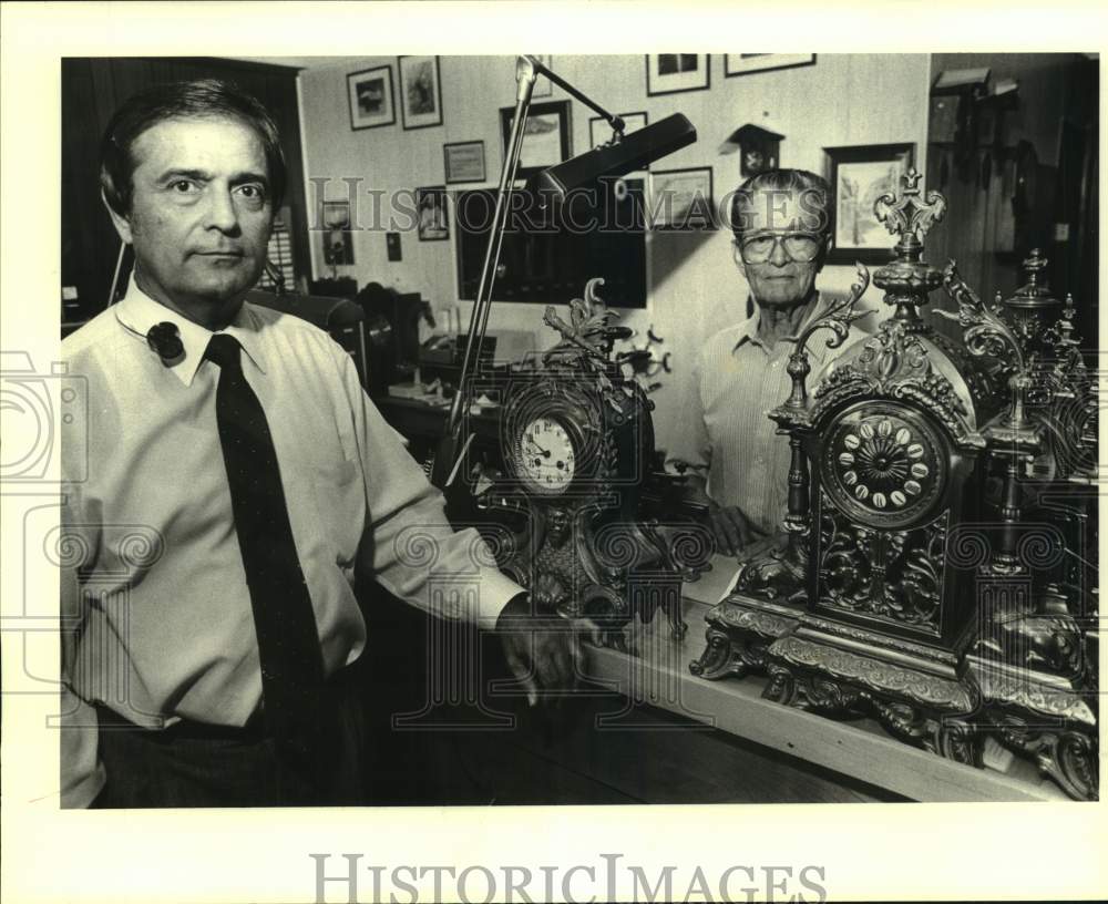 1989 Press Photo Richard and Peter Nieto, Watch Makers, Metairie, Louisiana- Historic Images