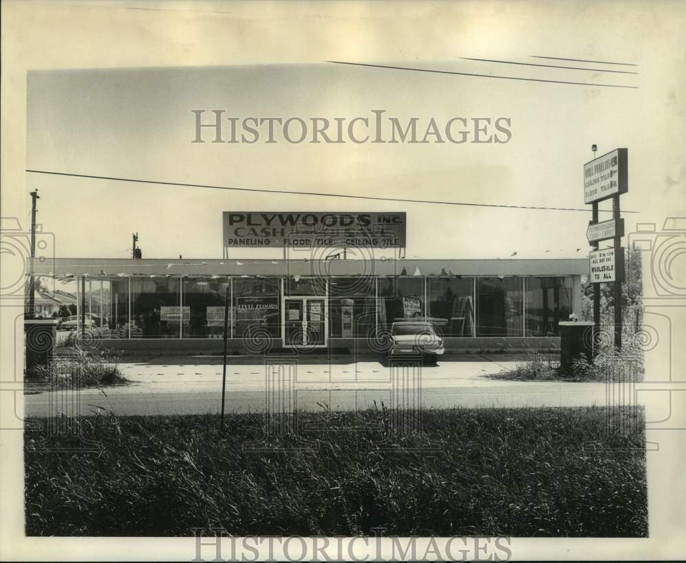 1967 Press Photo Plywoods, Inc., Store in Marrero, Louisiana- Historic Images