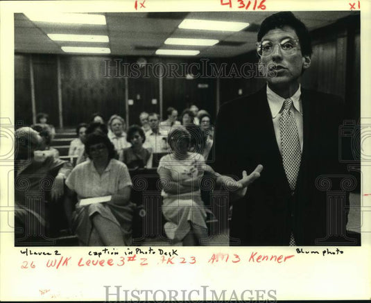 1985 Press Photo Robert M. Steeg, Attorney for George Maynard- Historic Images