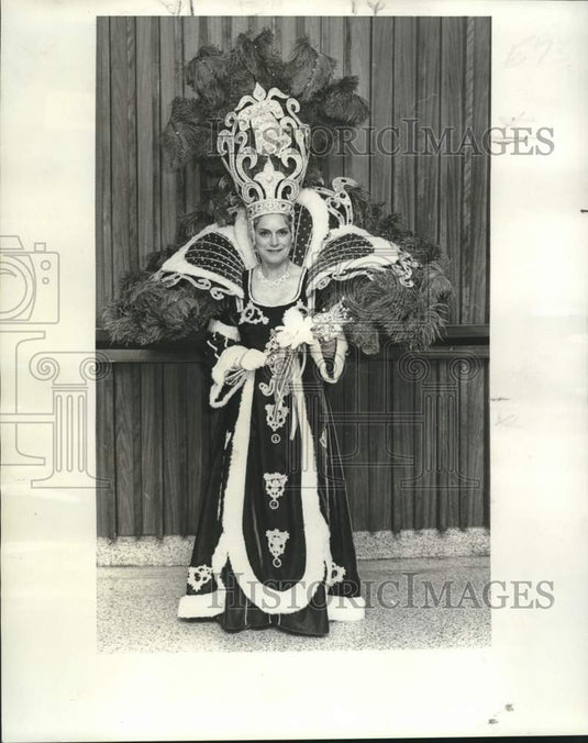 1976 Press Photo Kathy Regan, Queen, Carnival Bal Masque, Krewe of Juno- Historic Images