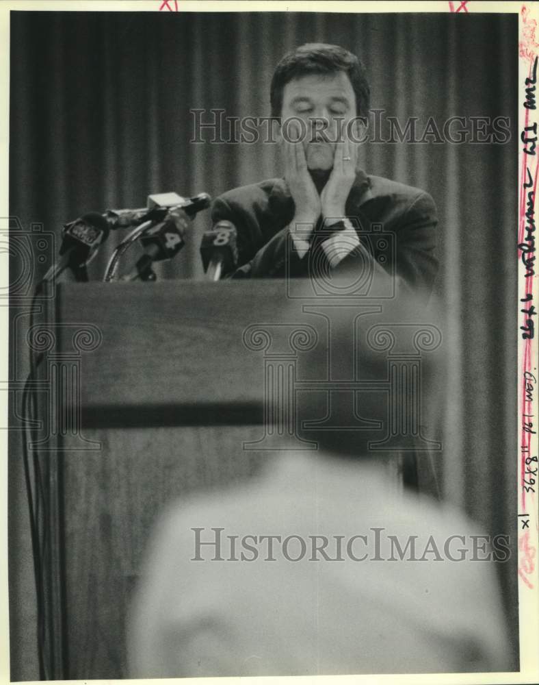 1989 Press Photo Governor Buddy Roemer of Louisiana, in Jefferson Parish- Historic Images