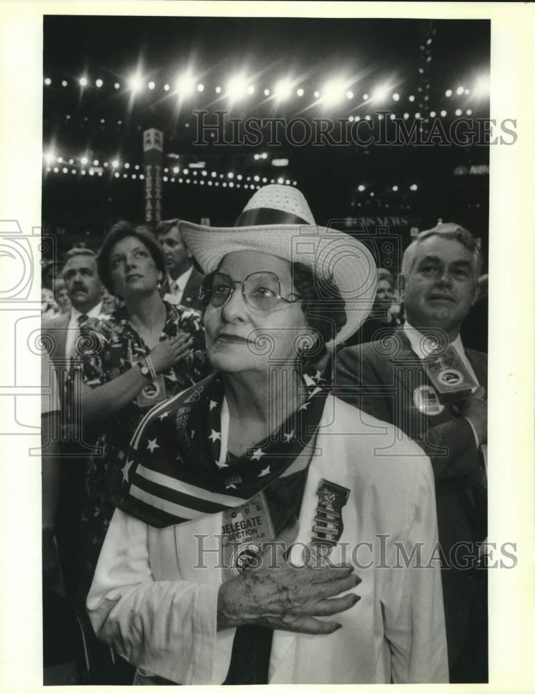 1988 Press Photo Republican National Convention - Kay Kahla from York, Nebraska- Historic Images