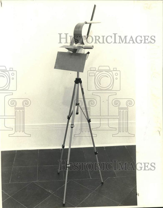 1987 Press Photo Wellington Reiter's "Attack No. 1" at Arthur Roger Gallery- Historic Images