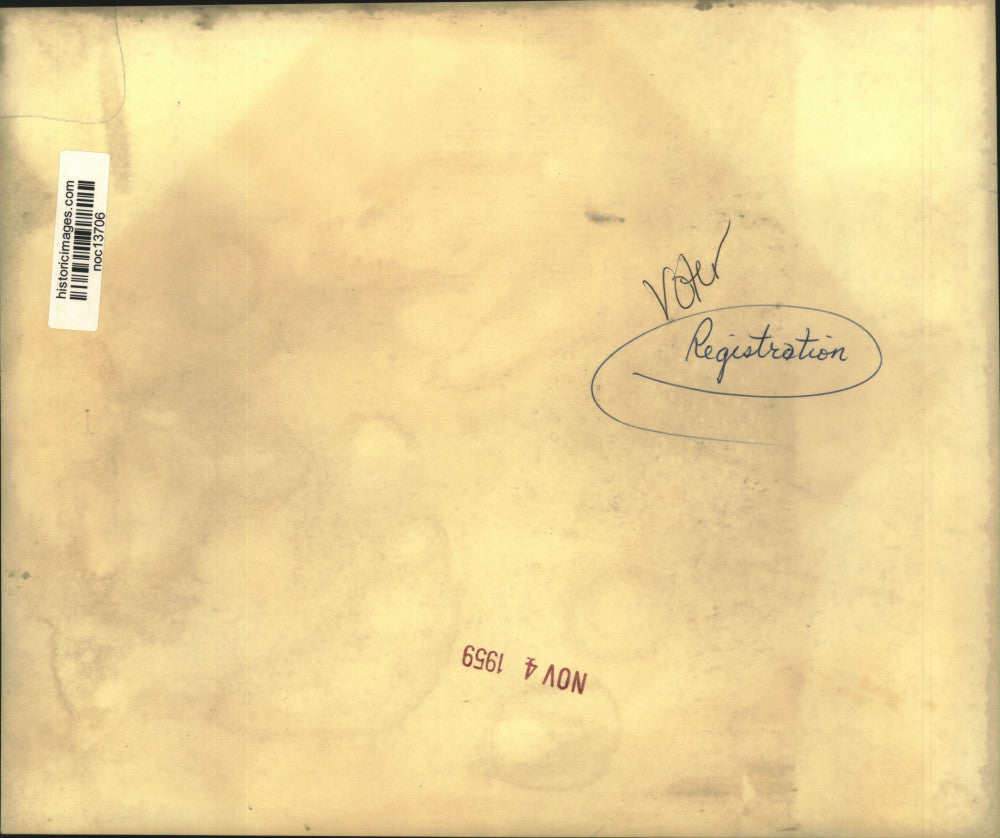 1959 Press Photo Voter registration office in Louisiana - noc13706