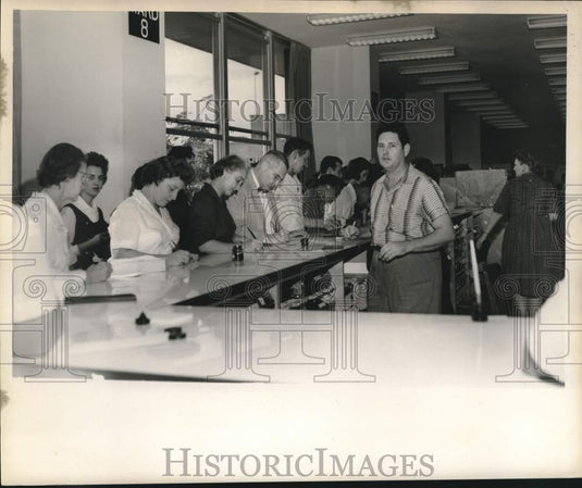 1959 Press Photo Voter registration office in Louisiana - noc13708