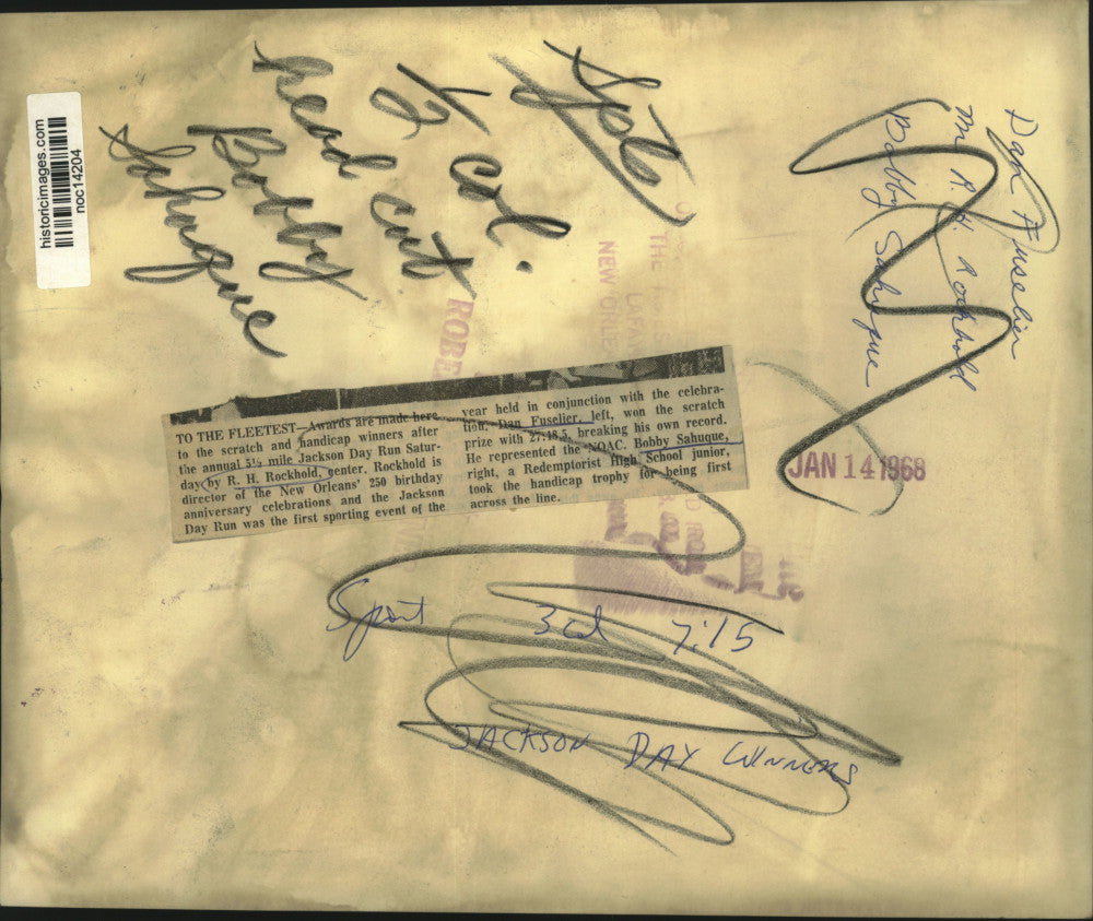 1968 Press Photo R.H. Rockhold with Jackson Day Run Winners Holding Their Awards