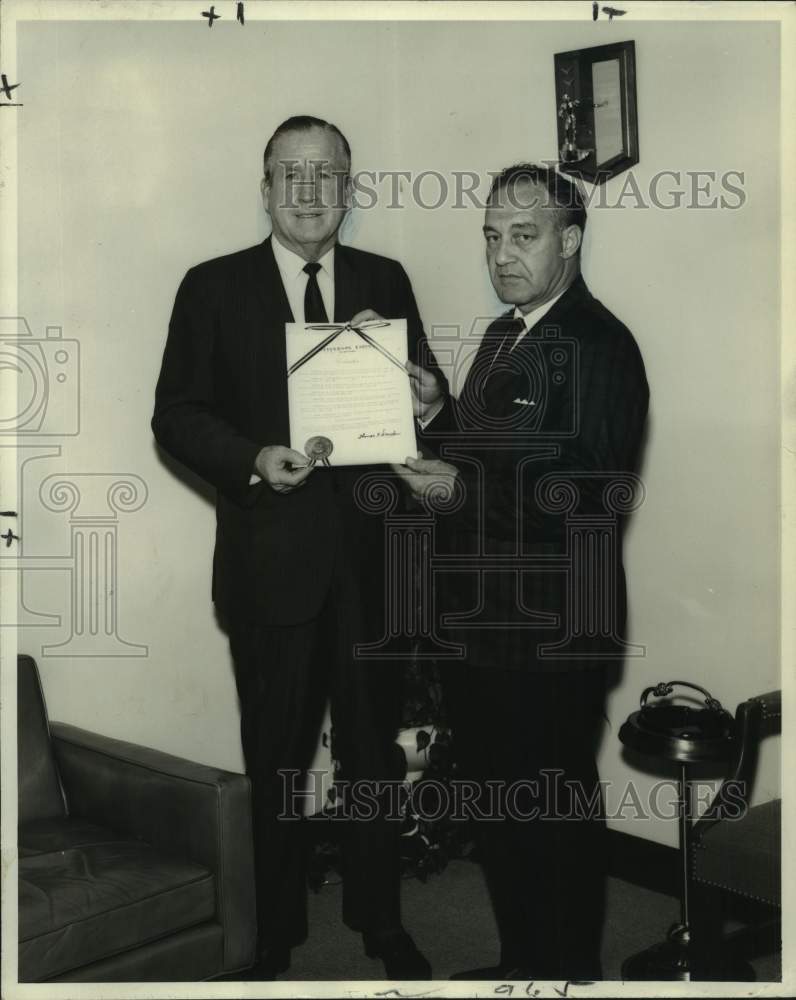 1968 Press Photo Knights of Columbus - Marion Rotolo, Thomas Donelon, Louisiana