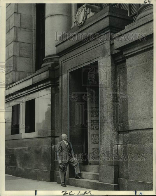 1965 Press Photo National American Bank - Louis J. Roussel, Owner of Building