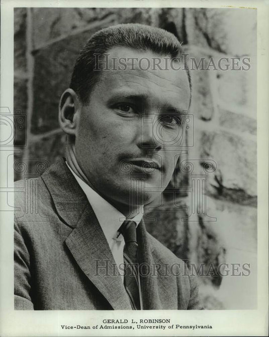 1964 Press Photo Gerald L. Robinson, Admissions, University of Pennsylvania