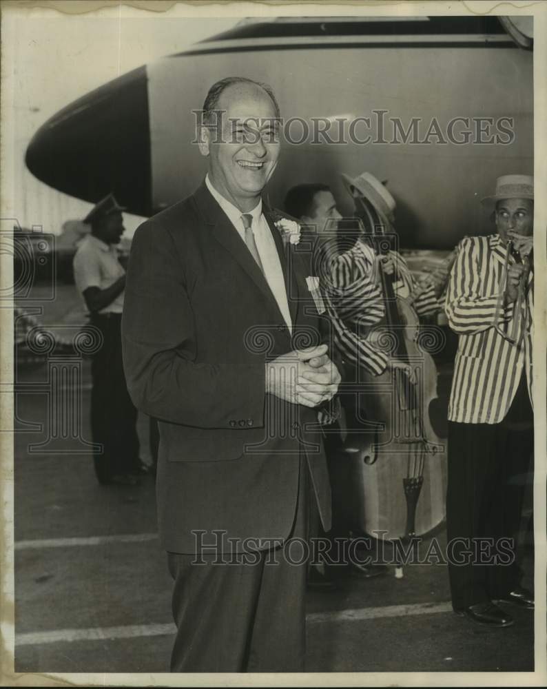 1963 Press Photo Albert D. Rosellini, Governor of Washington, Visits New Orleans