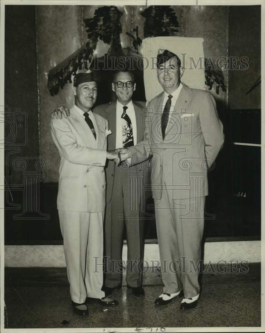 1952 Press Photo Lions Club - Leo Purpe, J.W. Hodgson, Curtis Dodd - noc16052