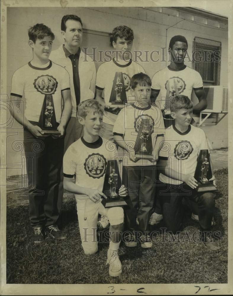 1970 Press Photo Winners of Punt, Pass and Kick Titles at Metairie Playground- Historic Images