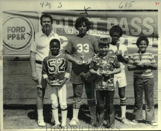 1978 Press Photo Punt, Pass and Kick Contest Winners in Metairie, Louisiana- Historic Images