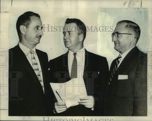 1959 Press Photo Men's Tie Foundation - President Samuel C. Pulitzer and Members
