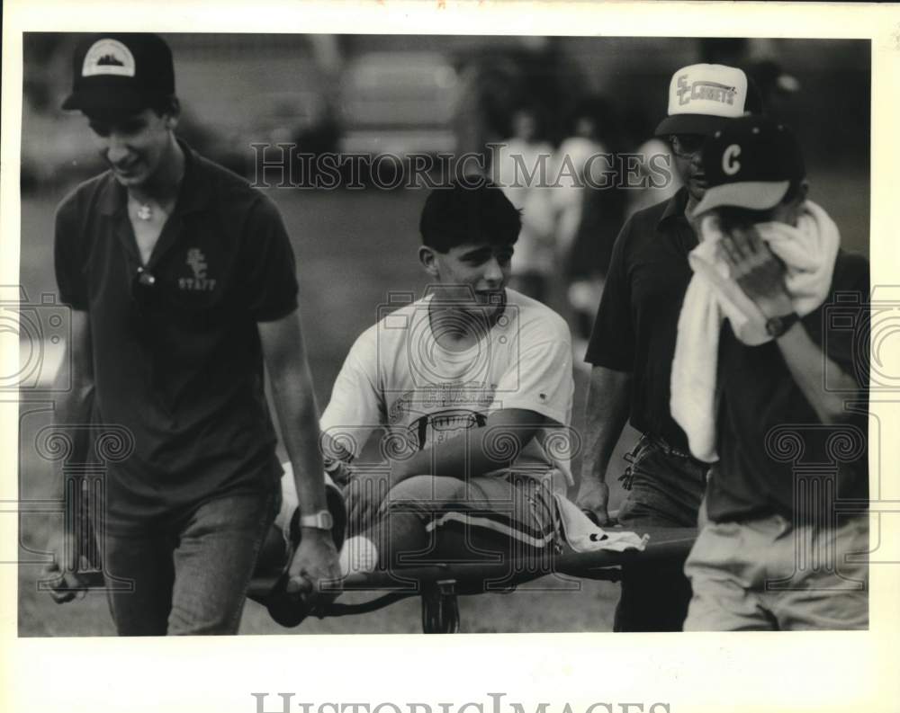 1988 Press Photo St. Charles Catholic School-Rodney Rocconi, Injured in Baseball- Historic Images