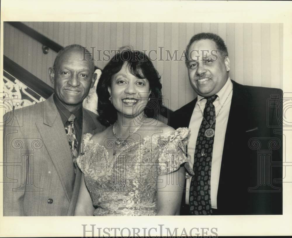1992 Press Photo Dr. Herman Plunkett, Marion and Anthony Maheia at STUDS Event