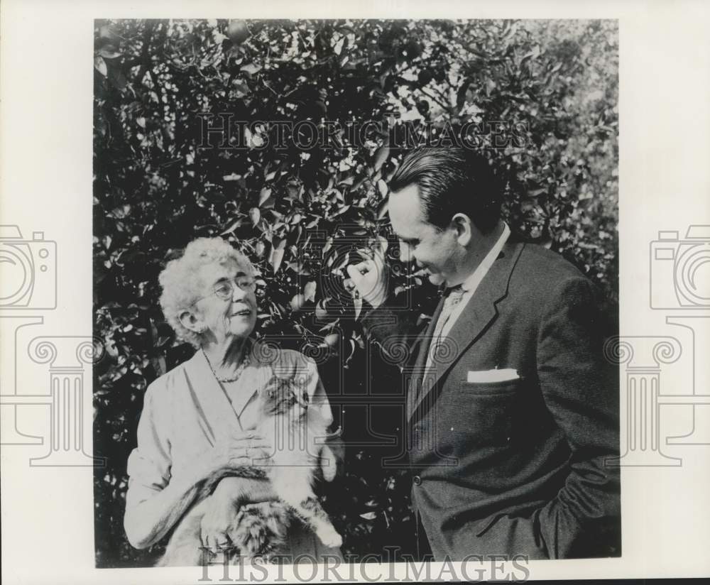 1960 Press Photo Author Bela Kornitzer and Mrs. Frank Nixon - noc21120- Historic Images