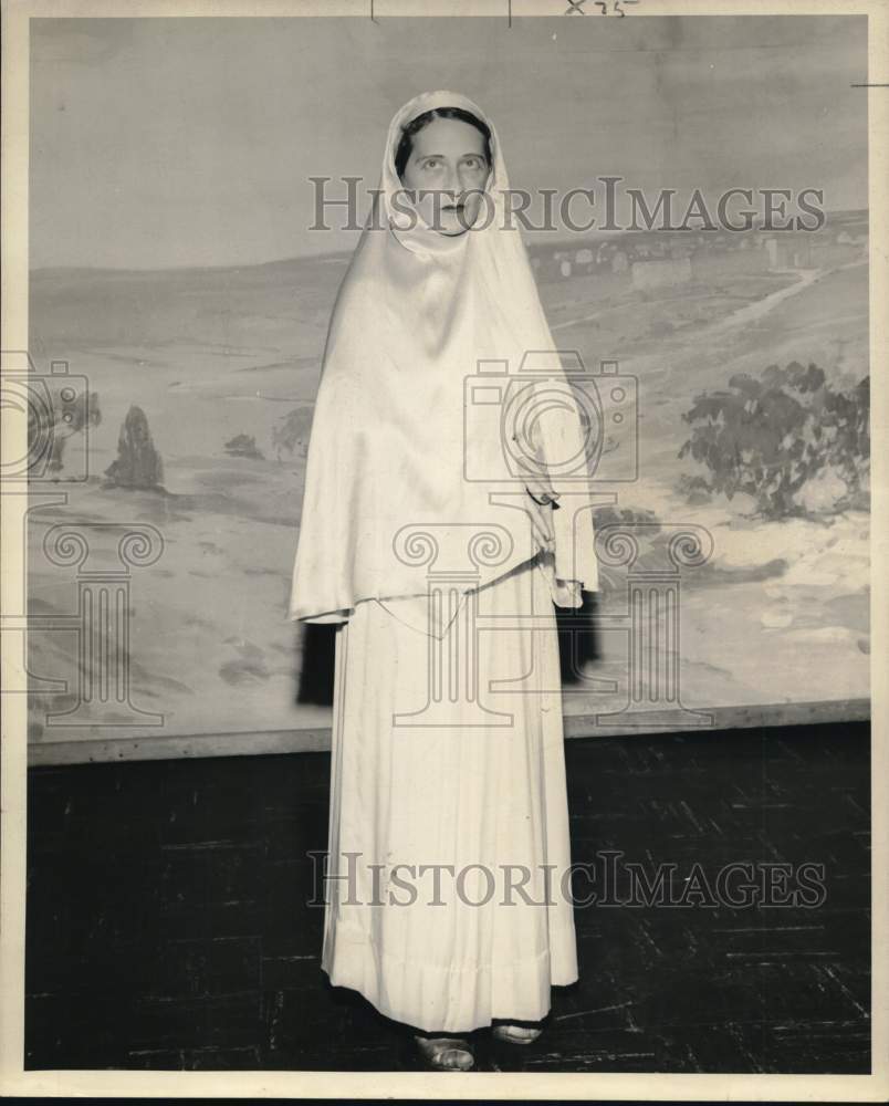 1954 Press Photo Passion Play's Mrs. Jay Poche plays "Mary" in "The Nazarene"