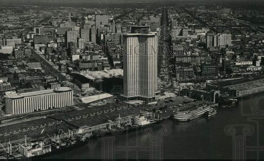 Press Photo Aerial view of Port of New Orleans- Historic Images