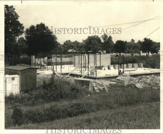 1970 Press Photo Construction of jail in Belle Chasse, Louisiana - noc22251