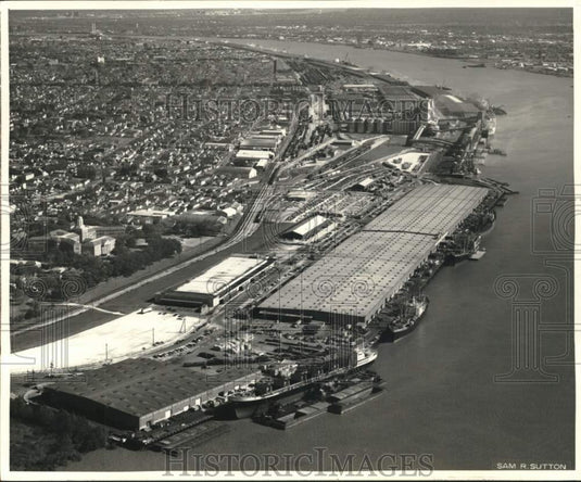 1969 Press Photo Aerial view of Port of New Orleans, Louisiana- Historic Images