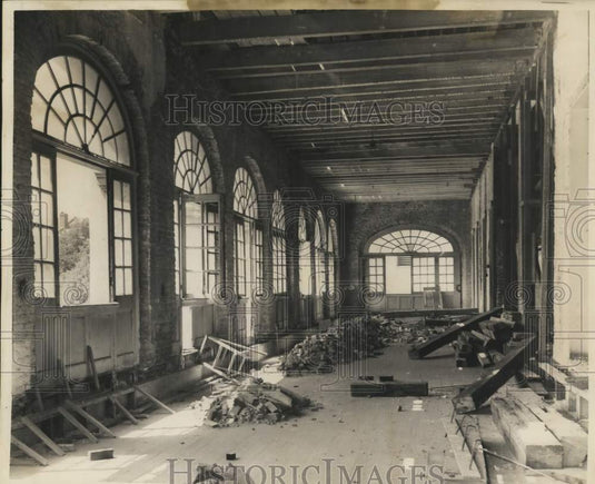 1982 Press Photo View inside historic building, Presbytere restoration
